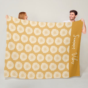 Cobertor De Velo Padrão de Girassol Dourado – Design Floral Sem Cos