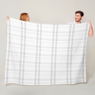 Cobertor De Velo Padrão de Grade de Papel Milimetrado Minimalista