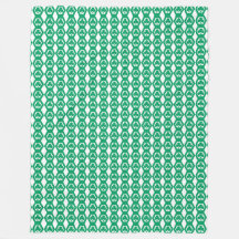 Padrão de Hexágono Branco Verde Trevo