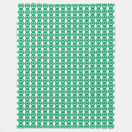 Cobertor De Velo Padrão de Hexágono Branco Verde Trevo