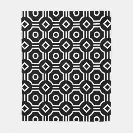 Cobertor De Velo Padrão de Ilusão Óptica do Círculo Branco Preto