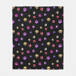 Cobertor De Velo Padrão de impressão colorido em preto