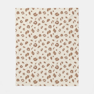 Cobertor De Velo Padrão de Impressão de Leopardo Abstrato Neutro   