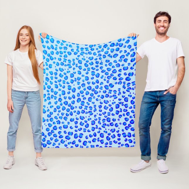 Cobertor De Velo Padrão de Impressão do Animal Leopardo Roxo Modern (In Situ)