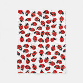 Cobertor De Velo Padrão de Ladybug Vermelho Cute