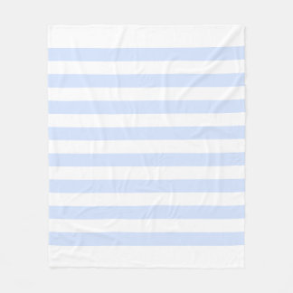 Cobertor De Velo Padrão de Linhas em Pastel Branco e Azul Bebê