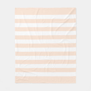 Cobertor De Velo Padrão de Linhas em Pastel de Pêssego e Branco