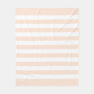 Cobertor De Velo Padrão de Linhas em Pastel de Pêssego e Branco