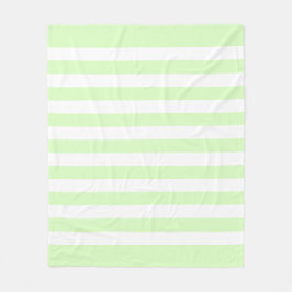Cobertor De Velo Padrão de Linhas em Verde Limão Pastel e Branco