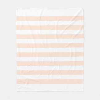 Cobertor De Velo Padrão de Linhas Pastel Branco e Pêssego