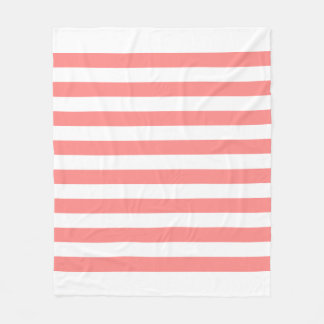 Cobertor De Velo Padrão de Linhas Pastel Branco e Rosa