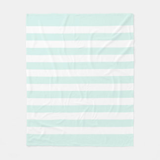 Cobertor De Velo Padrão de Linhas Suave Ciano Verde Pastel e Branco