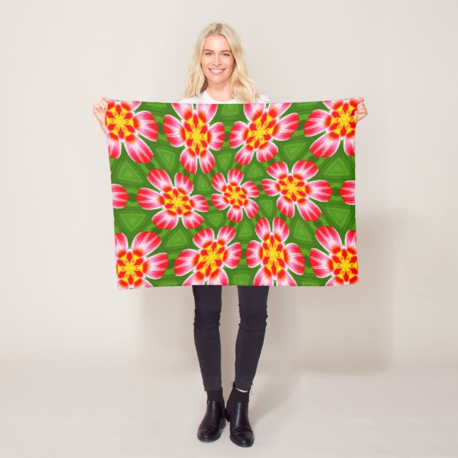 Cobertor De Velo Padrão de lírios vermelhos (In Situ)