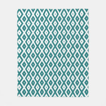 Padrão de losango branco e teal