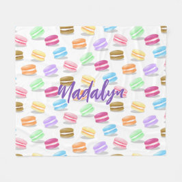 Cobertor De Velo padrão de macarões coloridos