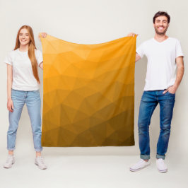 Cobertor De Velo Padrão de malha geométrica com gradiente laranja