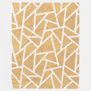 Cobertor De Velo Padrão de mosaico amarelo e branco