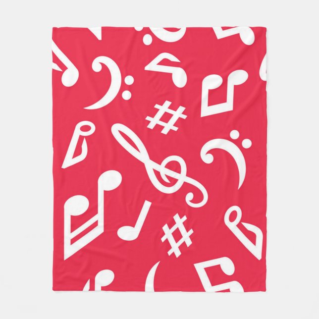 Cobertor De Velo Padrão de música (Frente)