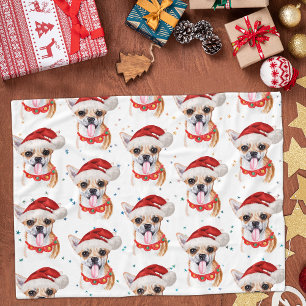 Cobertor De Velo Padrão de Natal de Cachorro Chihuahua Fofo
