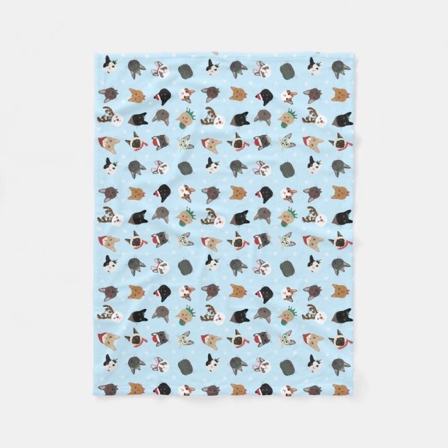 Cobertor De Velo Padrão de Natal de Cat (Frente)