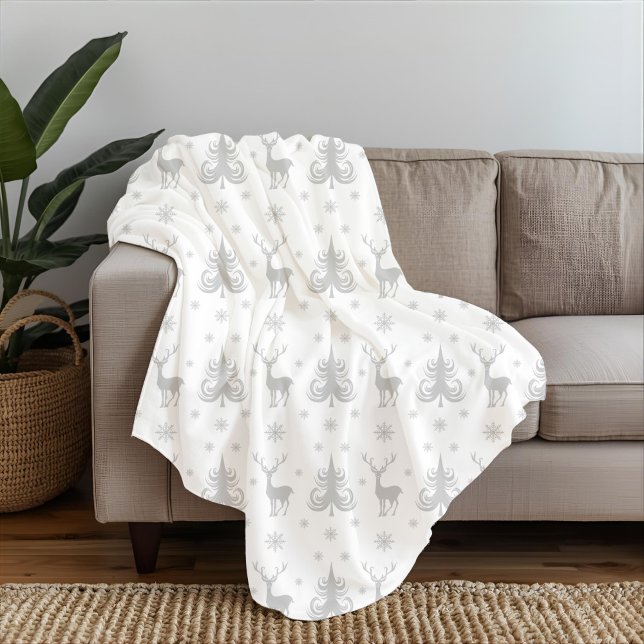 Cobertor De Velo Padrão de Natal de Férias Elegante (Elegant Holiday Christmas Pattern Fleece Blanket)