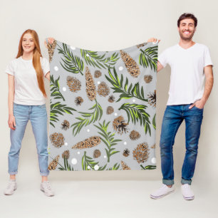 Cobertor De Velo Padrão de Natal, Pine Snow 10