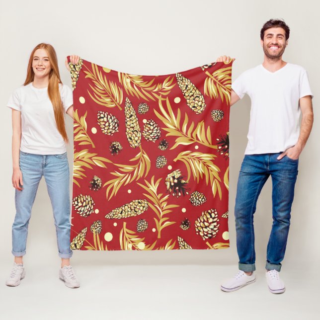 Cobertor De Velo Padrão de Natal, Pine Snow 3 (In Situ)