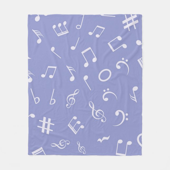 Cobertor De Velo Padrão de notas de música (Frente)