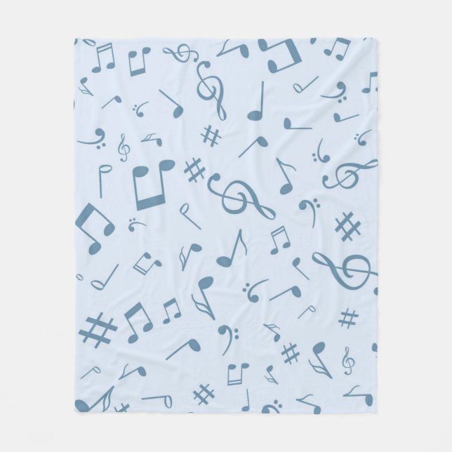 Cobertor De Velo Padrão de notas de música (Frente)
