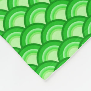 Cobertor De Velo Padrão de onda Art Deco - jade verde