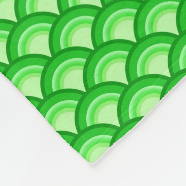 Cobertor De Velo Padrão de onda Art Deco - jade verde (Quina)