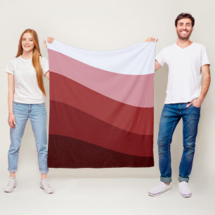 Cobertor De Velo Padrão de Onda de Omã Branco Vermelho