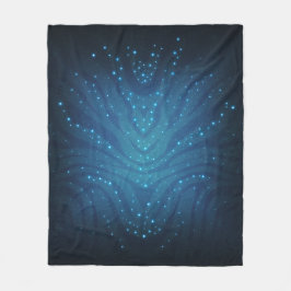 Cobertor De Velo Padrão de Pele Alienigena Azul Bioluminescente - A