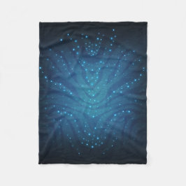 Cobertor De Velo Padrão de Pele Alienigena Azul Bioluminescente - A