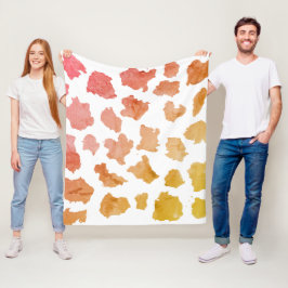 Cobertor De Velo Padrão de Pele de Vaca de Aquarela