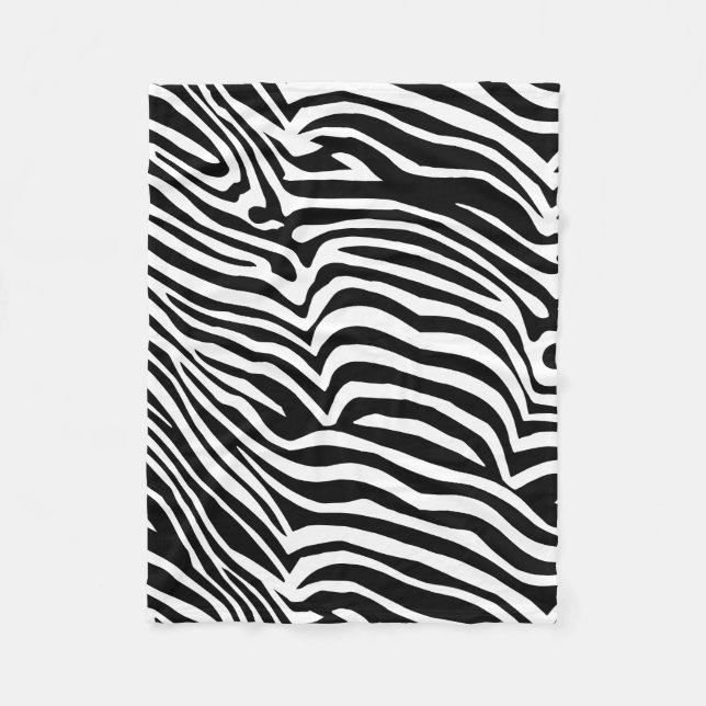 Cobertor De Velo Padrão de pele de zebra (Frente)