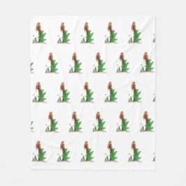 Cobertor De Velo Padrão de Pinup Girl do Hiker Redhead