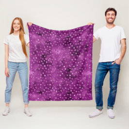 Cobertor De Velo Padrão de Pontos Glitter Glam Ombre Roxo