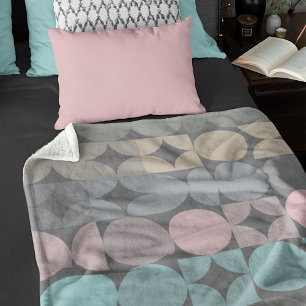 Cobertor De Velo Padrão de Popart Quadrados dos Círculos de Abstrat