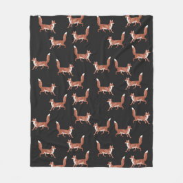 Cobertor De Velo Padrão de Raposa Vermelha Cura Moderna em Vintage 