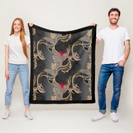 Cobertor De Velo Padrão de renda floral vintage elegante vermelho p