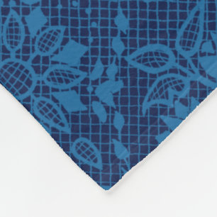 Cobertor De Velo Padrão de rendas do Indígo Azul Floral Faux