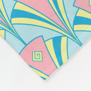 Cobertor De Velo Padrão de repetição do ventilador do Art Deco Miam