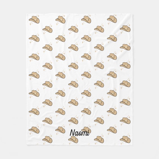 Cobertor De Velo Padrão de Rodeio de Garota Branca Personalizada (Frente)