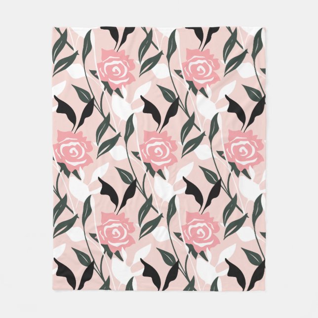 Cobertor De Velo padrão de rosa rosa (Frente)