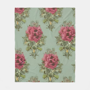 Cobertor De Velo Padrão de Rosa vermelha Victoriana Elegante