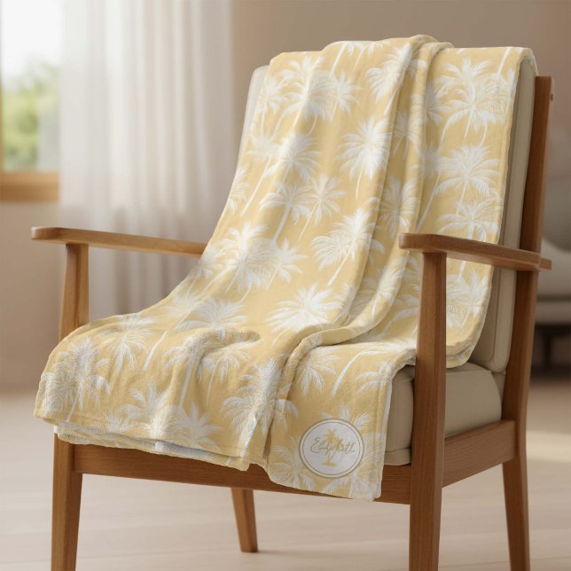 Cobertor De Velo Padrão de silhueta da palmeira havaiana ID1093 Dou (Criador carregado)