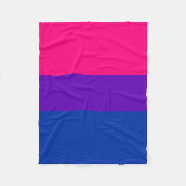 Cobertor De Velo Padrão de Sinalizador de Orgulho Bissexual Repetit (Frente)