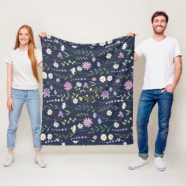 Cobertor De Velo Padrão de superfície floral - Flores da moda de pr