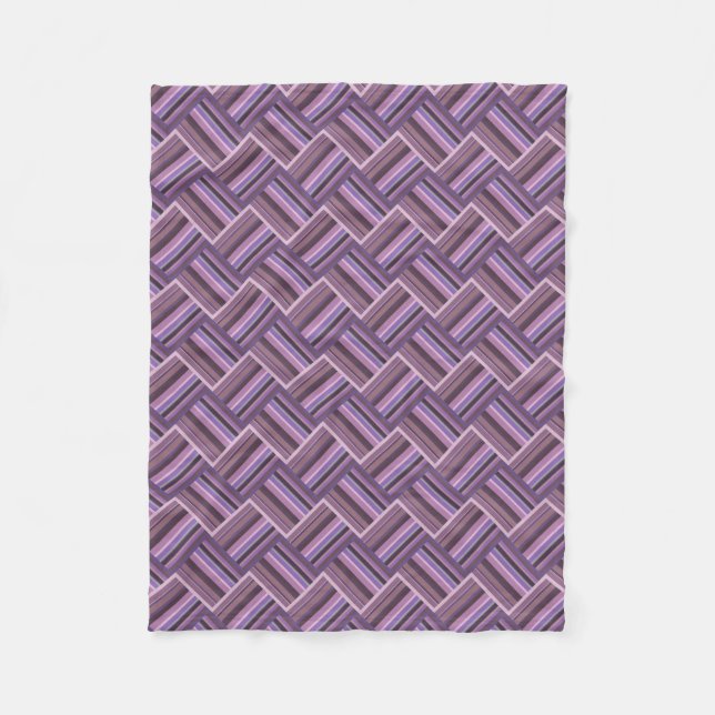 Cobertor De Velo Padrão de tecelagem diagonal das faixas de Mauve (Frente)